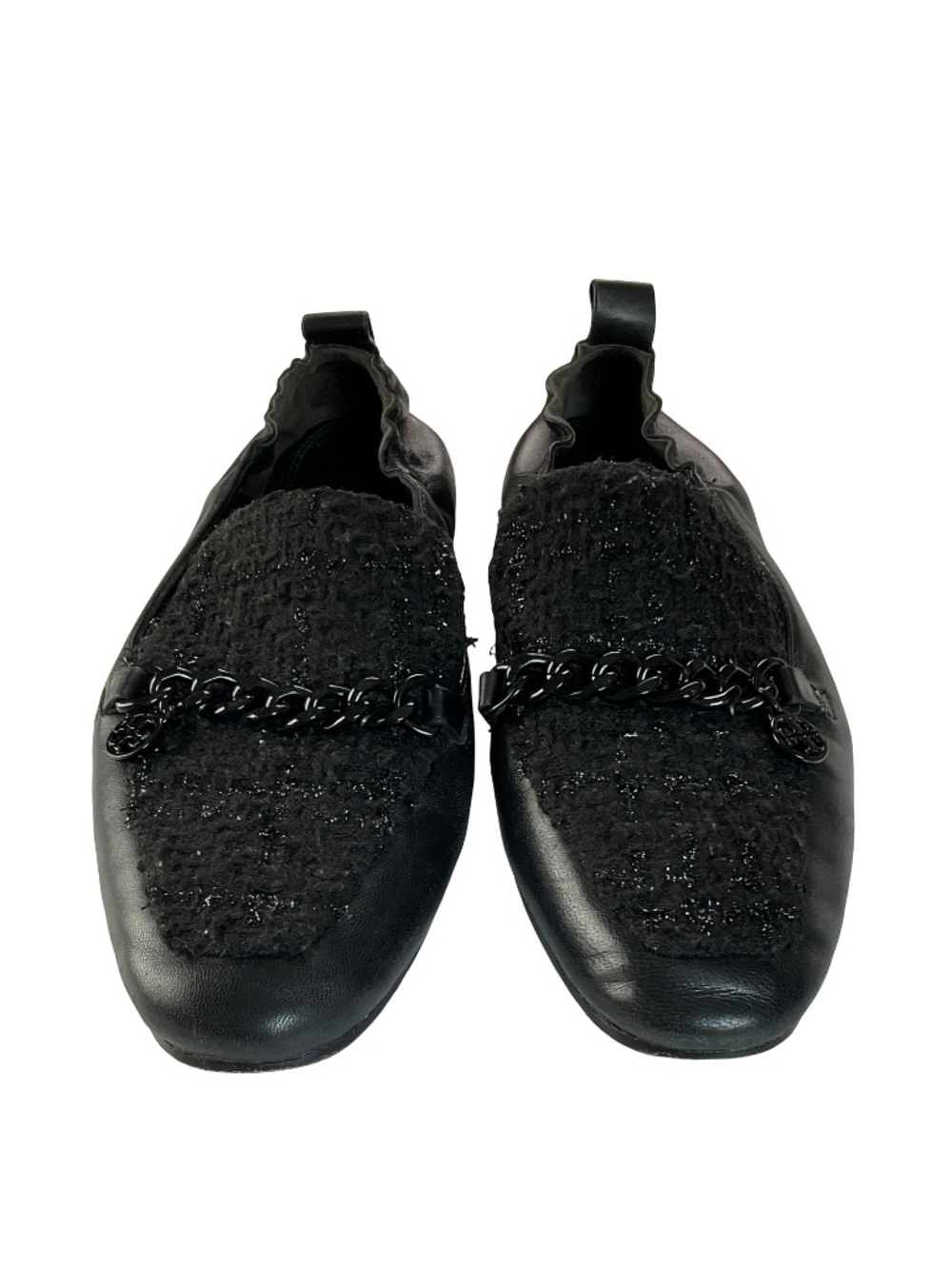 Tory Burch Mini Benton Charm 20mm Tweed Loafers - Picture 3 of 7